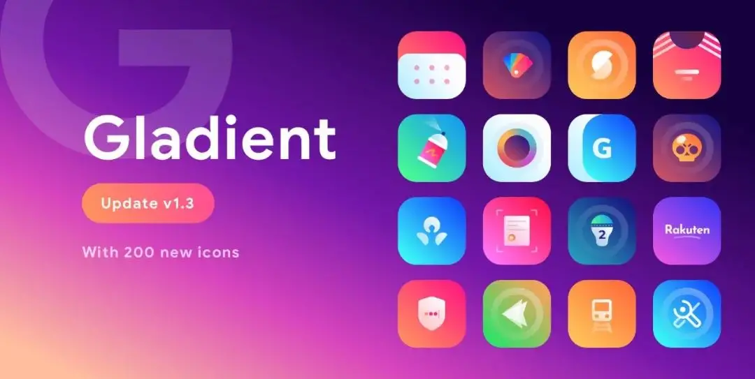 Gladient 主题 | 渐变多彩，超全覆盖图标！-知新网