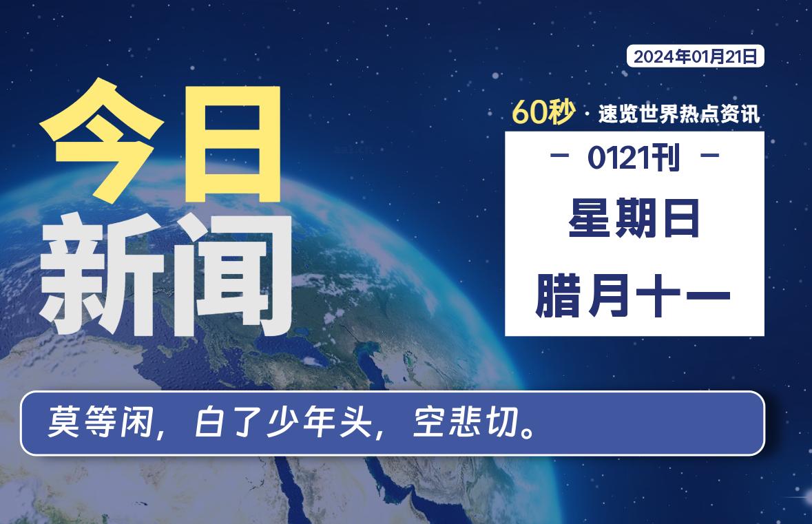 01月21日，星期日，每天60秒读懂全世界！-知新网